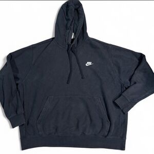 Nike black hoodie with white logo Size XL